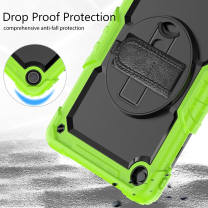 For Lenovo Tab M10 Plus 10.6 Gen 3rd Silicone Hybrid PC Tablet Case with Shoulder Strap(Yellow Green) - Lenovo by buy2fix | Online Shopping UK | buy2fix