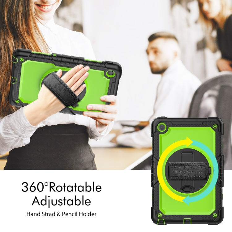 For Lenovo Tab M10 Plus 10.6 Gen 3rd Silicone Hybrid PC Tablet Case with Shoulder Strap(Yellow Green PC) - Lenovo by buy2fix | Online Shopping UK | buy2fix