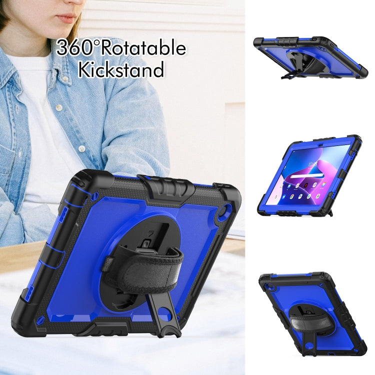 For Lenovo Tab M10 Plus 10.6 Gen 3rd Silicone Hybrid PC Tablet Case with Shoulder Strap(Blue PC) - Lenovo by buy2fix | Online Shopping UK | buy2fix