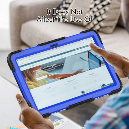 For Lenovo Tab M10 Plus 10.6 Gen 3rd Silicone Hybrid PC Tablet Case with Shoulder Strap(Blue PC) - Lenovo by buy2fix | Online Shopping UK | buy2fix