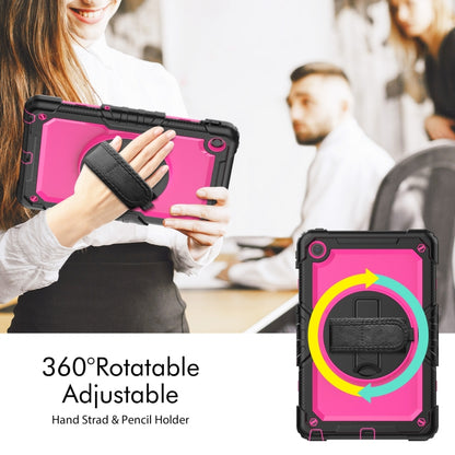 For Lenovo Tab M10 Plus 10.6 Gen 3rd Silicone Hybrid PC Tablet Case with Shoulder Strap(Rose Red PC) - Lenovo by buy2fix | Online Shopping UK | buy2fix