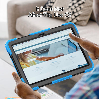 For Lenovo Tab M10 Plus 10.6 Gen 3rd Silicone Hybrid PC Tablet Case with Shoulder Strap(Light Blue) - Lenovo by buy2fix | Online Shopping UK | buy2fix