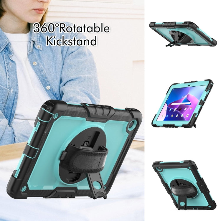 For Lenovo Tab M10 Plus 10.6 Gen 3rd Silicone Hybrid PC Tablet Case with Shoulder Strap(Light Blue PC) - Lenovo by buy2fix | Online Shopping UK | buy2fix