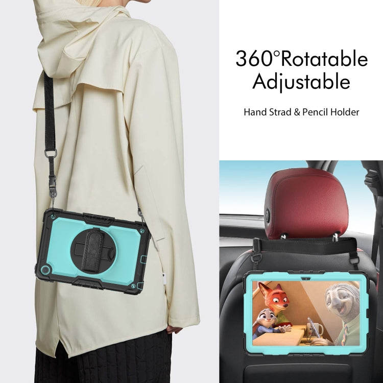 For Lenovo Tab M10 Plus 10.6 Gen 3rd Silicone Hybrid PC Tablet Case with Shoulder Strap(Light Blue PC) - Lenovo by buy2fix | Online Shopping UK | buy2fix