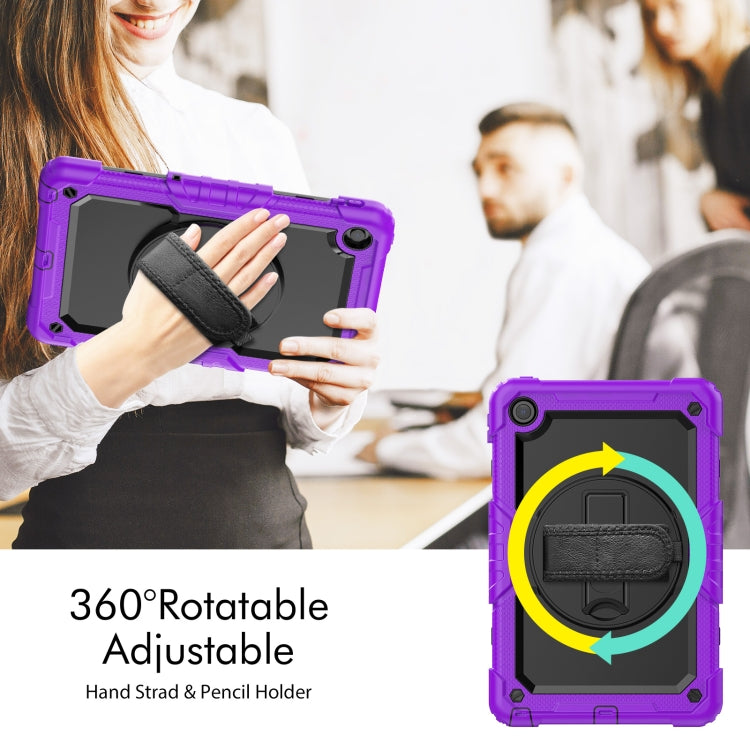 For Lenovo Tab M10 Plus 10.6 Gen 3rd Silicone Hybrid PC Tablet Case with Shoulder Strap(Purple) - Lenovo by buy2fix | Online Shopping UK | buy2fix
