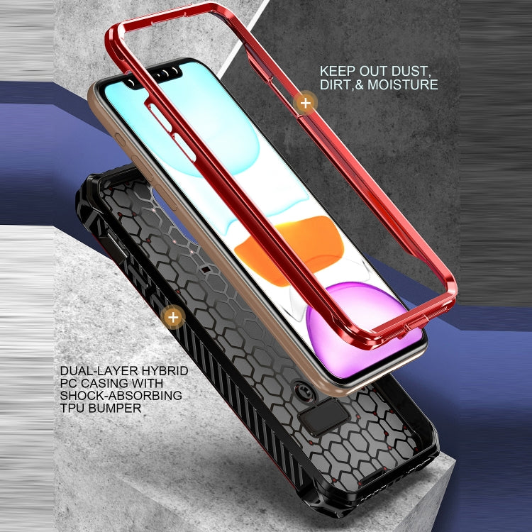 For iPhone 12 Armor Series Holder Phone Case with Back Clip(Blue) by buy2fix