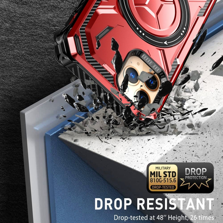 For iPhone 14 Plus Armor Series Holder Phone Case with Back Clip(Blue) by buy2fix