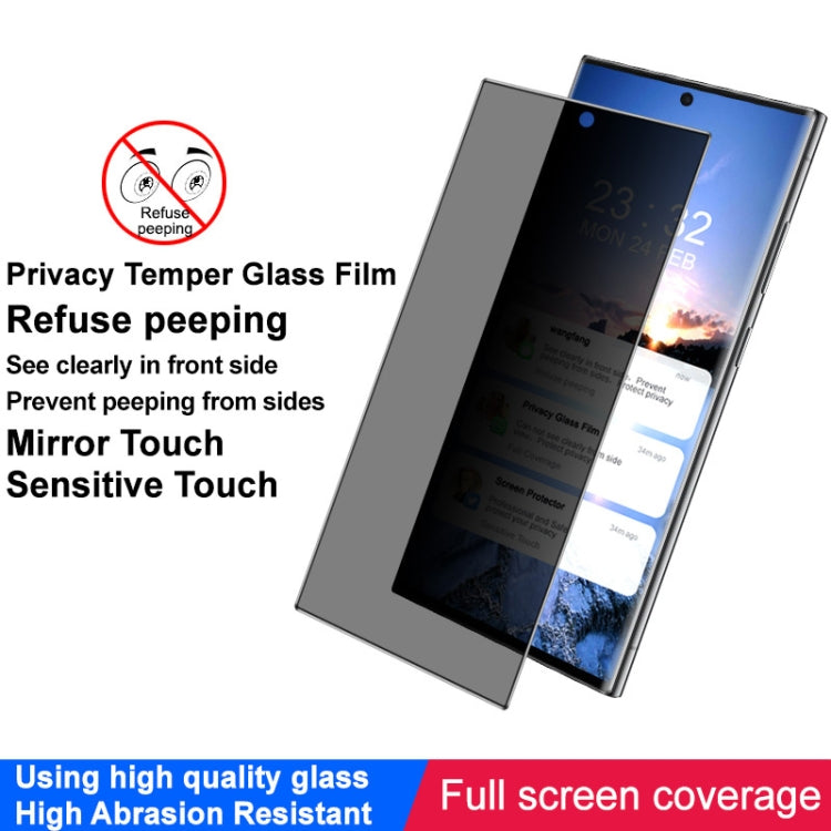 For Samsung Galaxy S24 Ultra 5G imak HD Full Screen Anti-spy Tempered Glass Protective Film - Galaxy S24 Ultra 5G Tempered Glass by imak | Online Shopping UK | buy2fix