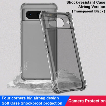 For Google Pixel 8 imak Shockproof Airbag TPU Phone Case(Transparent Black) - Google Cases by imak | Online Shopping UK | buy2fix