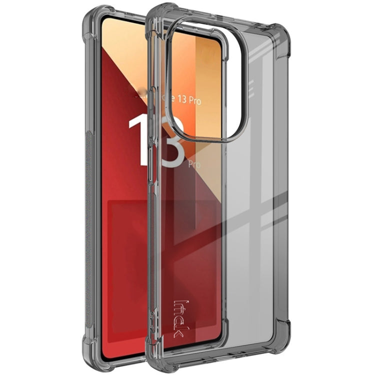 For Xiaomi Redmi Note 13 Pro 4G Global imak Shockproof Airbag TPU Phone Case(Transparent Black) - Note 13 Pro Cases by imak | Online Shopping UK | buy2fix