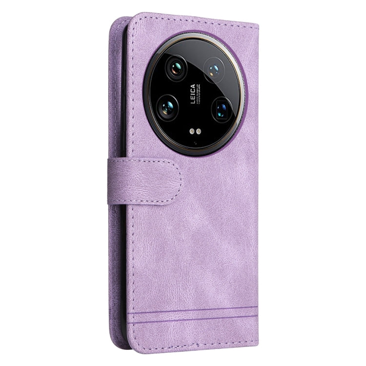 For Xiaomi 14 Ultra Skin Feel Life Tree Metal Button Leather Phone Case(Purple) - 14 Ultra Cases by buy2fix | Online Shopping UK | buy2fix