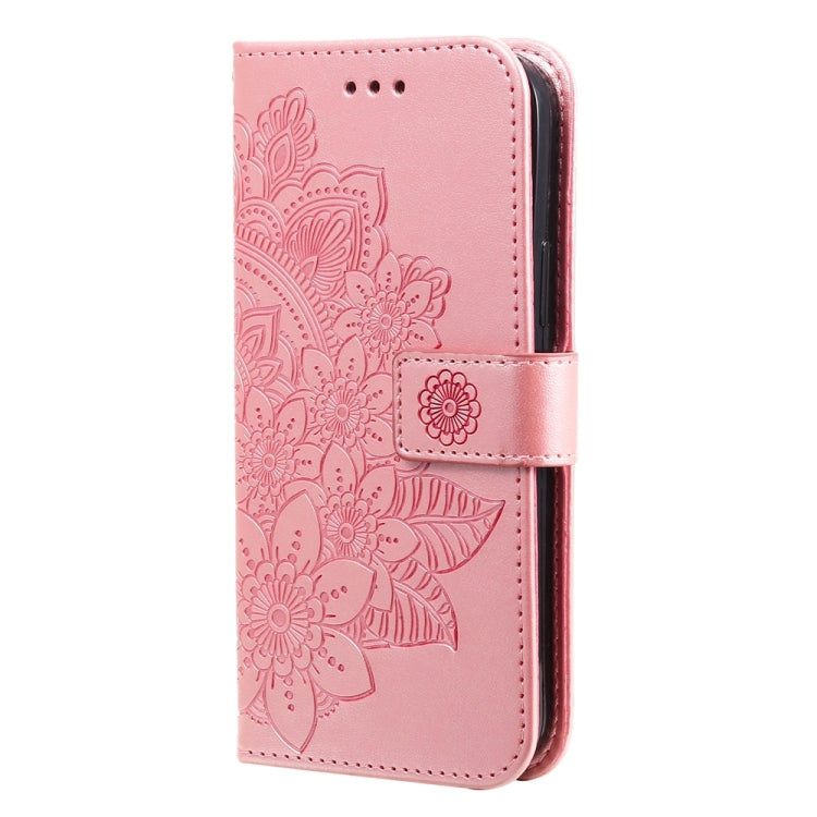 For Xiaomi 14 Pro 7-petal Flowers Embossing Leather Phone Case(Rose Gold) - 14 Pro Cases by buy2fix | Online Shopping UK | buy2fix