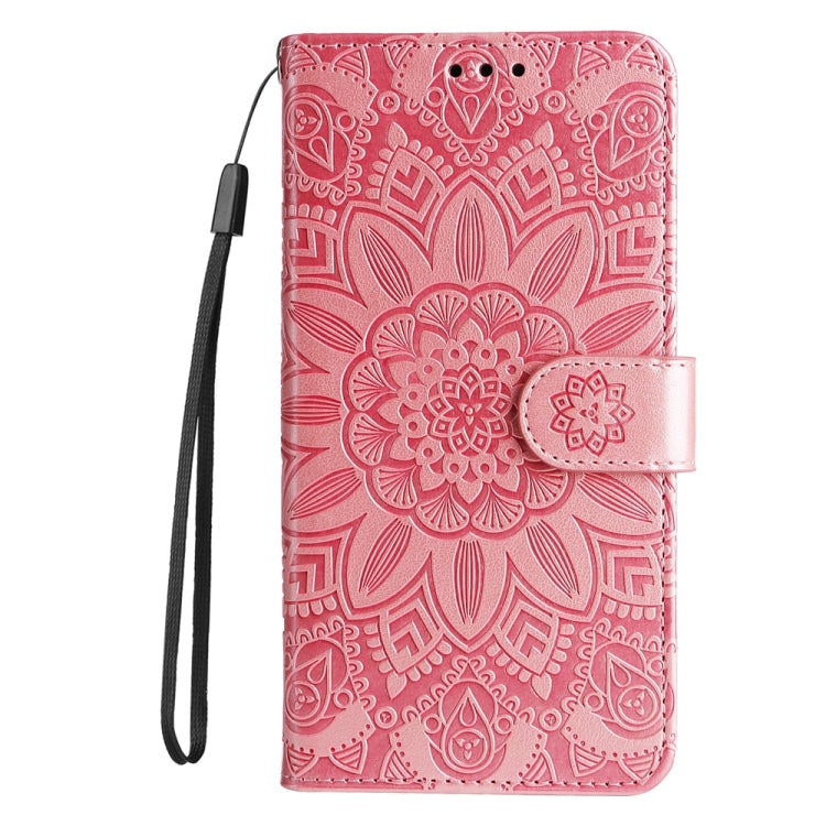 For Xiaomi 14 Pro Embossed Sunflower Leather Phone Case(Rose Gold) - 14 Pro Cases by buy2fix | Online Shopping UK | buy2fix