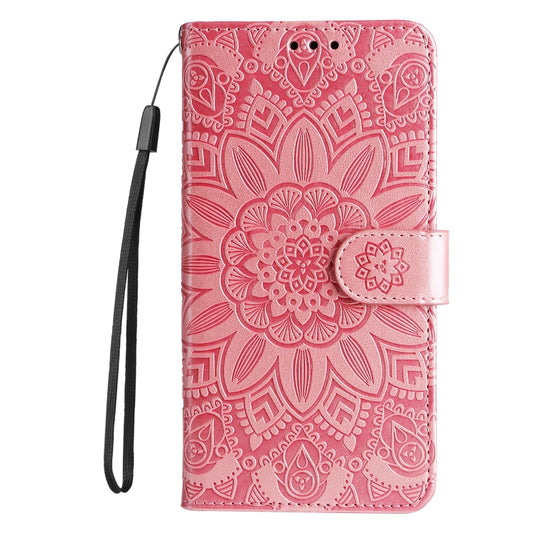 For Xiaomi Redmi K70 / K70 Pro Embossed Sunflower Leather Phone Case(Rose Gold) by buy2fix