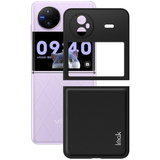 For vivo X Flip imak Ruiyi Series Carbon Fiber PU + PC Phone Case by imak