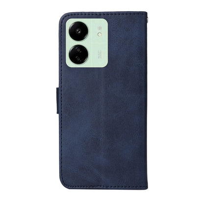 For Xiaomi Redmi 13C 4G Classic Calf Texture Flip Leather Phone Case(Blue) - 13C Cases by buy2fix | Online Shopping UK | buy2fix