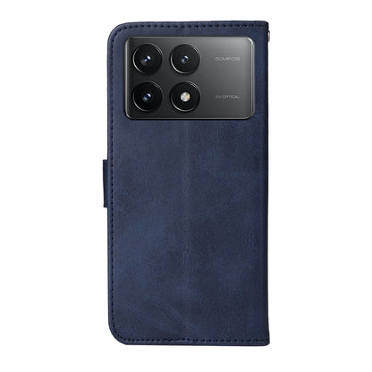 For Xiaomi Redmi K70 / K70 Pro Classic Calf Texture Flip Leather Phone Case(Blue) - K70 Pro Cases by buy2fix | Online Shopping UK | buy2fix