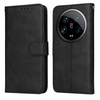 For Xiaomi 14 Ultra Classic Calf Texture Flip Leather Phone Case(Black) - 14 Ultra Cases by buy2fix | Online Shopping UK | buy2fix