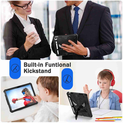 For iPad 2025 / 2022 Spider Texture Silicone Hybrid PC Tablet Case with Shoulder Strap(Black) - iPad 2025 / 2022 Cases by buy2fix | Online Shopping UK | buy2fix