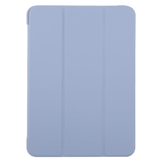 For iPad Air 11 2025 / 2024 GEBEI 3-folding Holder Shockproof Flip Leather Tablet Case(Light Purple) by GEBEI