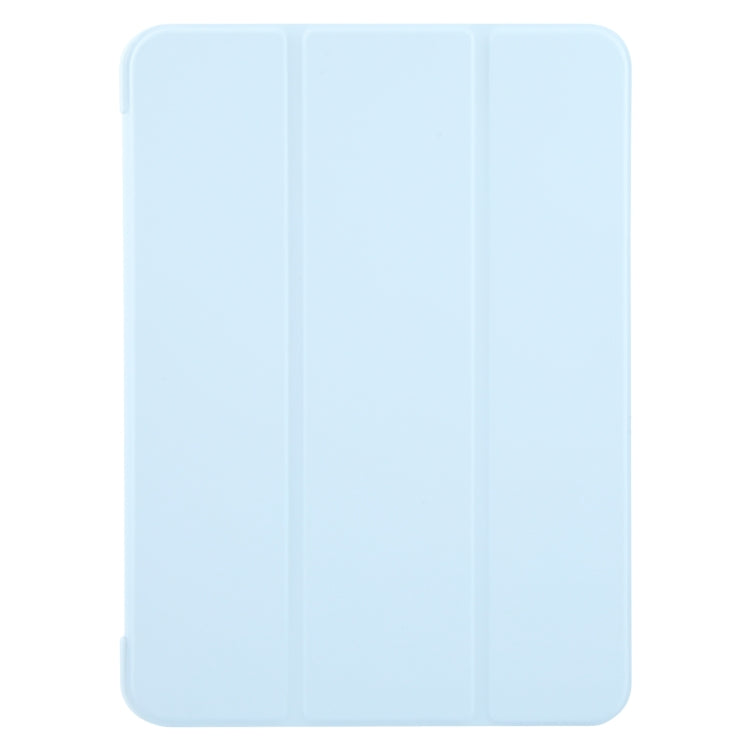 For iPad Air 11 2024 GEBEI 3-folding Holder Shockproof Flip Leather Tablet Case(Sky Blue) - iPad Air 11 2024 Cases by GEBEI | Online Shopping UK | buy2fix