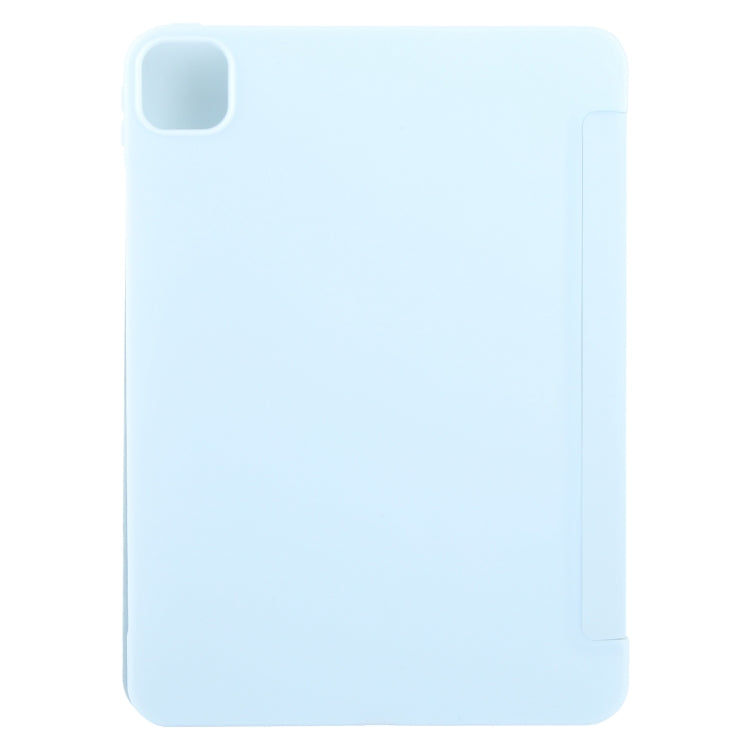For iPad Air 11 2024 GEBEI 3-folding Holder Shockproof Flip Leather Tablet Case(Sky Blue) - iPad Air 11 2024 Cases by GEBEI | Online Shopping UK | buy2fix
