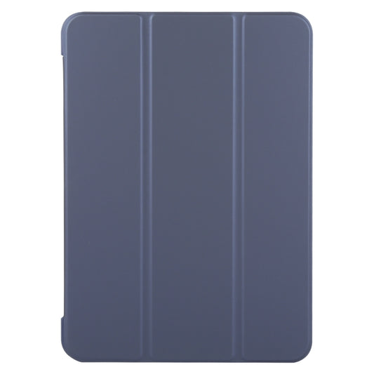 For iPad Air 11 2025 / 2024 GEBEI 3-folding Holder Shockproof Flip Leather Tablet Case(Dark Blue) by GEBEI