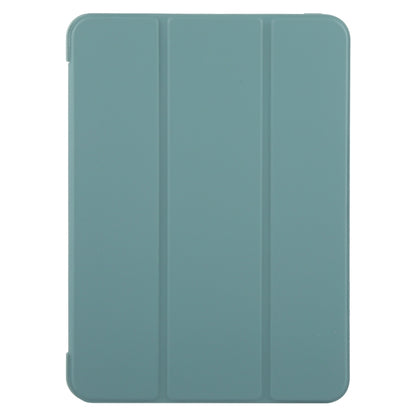 For iPad Air 11 2024 GEBEI 3-folding Holder Shockproof Flip Leather Tablet Case(Dark Green) - iPad Air 11 2024 Cases by GEBEI | Online Shopping UK | buy2fix