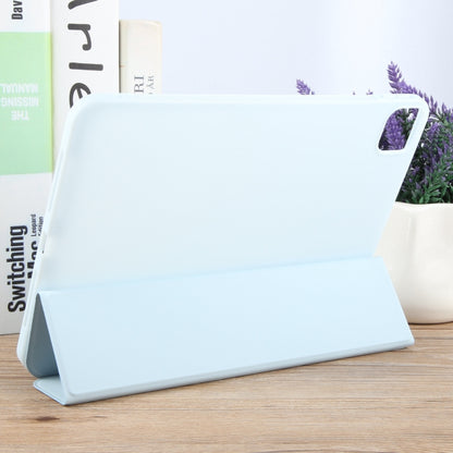 For iPad Pro 11 2024 GEBEI 3-folding Holder Shockproof Flip Leather Tablet Case(Sky Blue) - iPad Pro 11 2024 Cases by GEBEI | Online Shopping UK | buy2fix