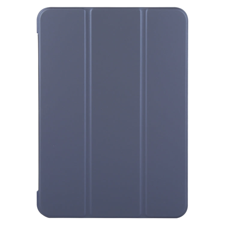 For iPad Pro 11 2024 GEBEI 3-folding Holder Shockproof Flip Leather Tablet Case(Dark Blue) - iPad Pro 11 2024 Cases by GEBEI | Online Shopping UK | buy2fix