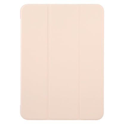 For iPad Pro 11 2024 GEBEI 3-folding Holder Shockproof Flip Leather Tablet Case(Pink) - iPad Pro 11 2024 Cases by GEBEI | Online Shopping UK | buy2fix