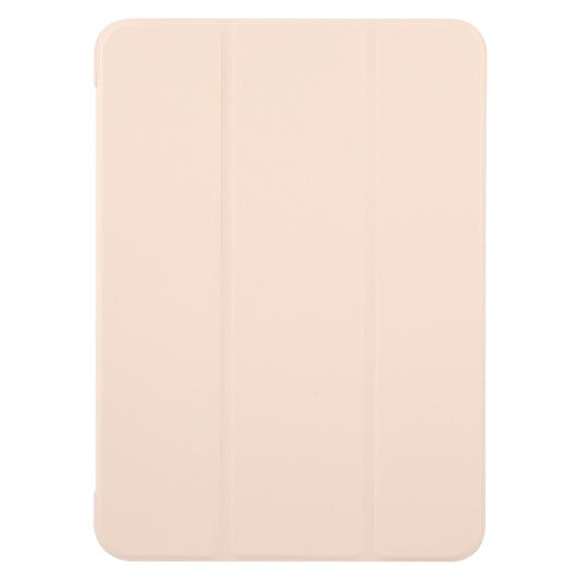 For iPad Pro 11 2025 / 2024 GEBEI 3-folding Holder Shockproof Flip Leather Tablet Case(Pink) by GEBEI