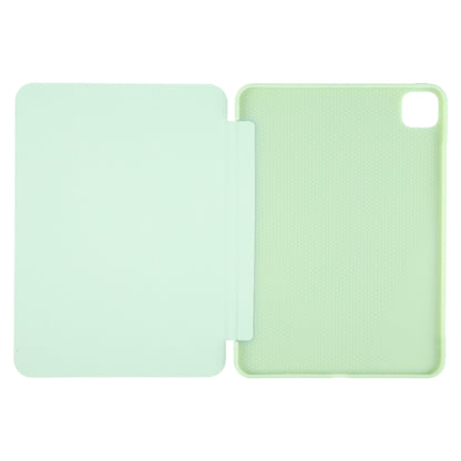 For iPad Pro 11 2024 GEBEI 3-folding Holder Shockproof Flip Leather Tablet Case(Green) - iPad Pro 11 2024 Cases by GEBEI | Online Shopping UK | buy2fix