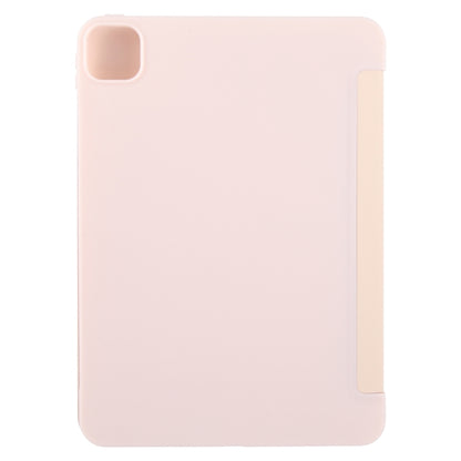 For iPad Air 13 2024 GEBEI 3-folding Holder Shockproof Flip Leather Tablet Case(Pink) - iPad Air 13 2024 Cases by GEBEI | Online Shopping UK | buy2fix