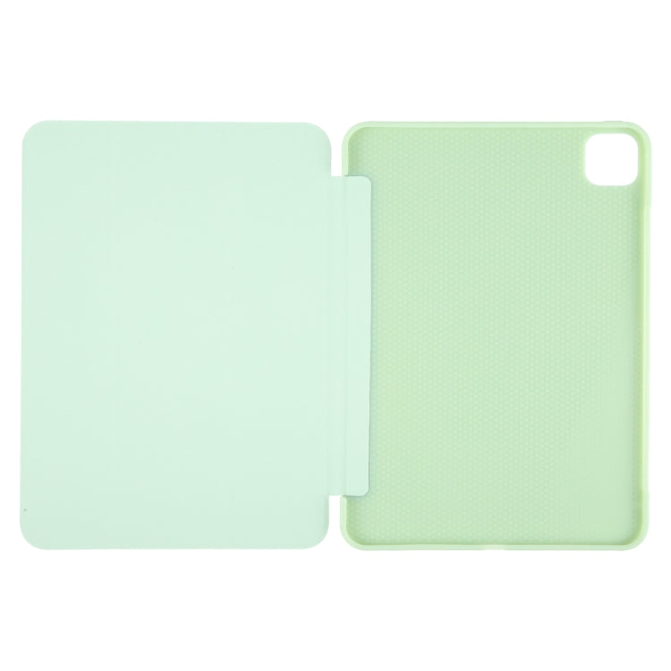 For iPad Air 13 2024 GEBEI 3-folding Holder Shockproof Flip Leather Tablet Case(Green) - iPad Air 13 2024 Cases by GEBEI | Online Shopping UK | buy2fix