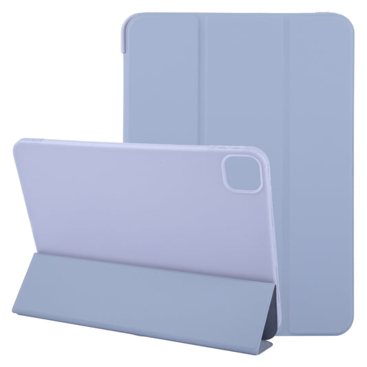 For iPad Pro 13 2024 GEBEI 3-folding Holder Shockproof Flip Leather Tablet Case(Light Purple) - iPad Pro 13 2024 Cases by GEBEI | Online Shopping UK | buy2fix