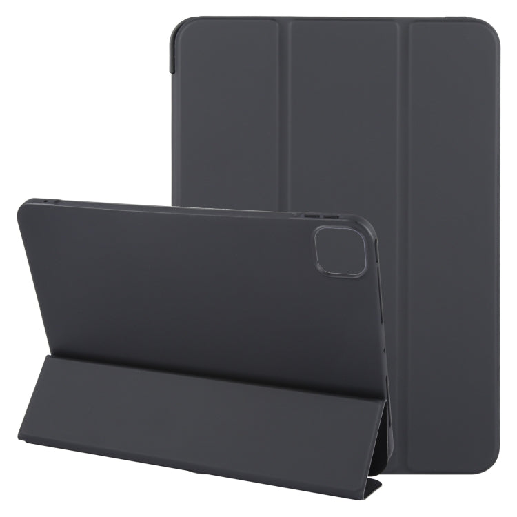 For iPad Pro 13 2024 GEBEI 3-folding Holder Shockproof Flip Leather Tablet Case(Black) - iPad Pro 13 2024 Cases by GEBEI | Online Shopping UK | buy2fix