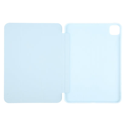 For iPad Pro 13 2024 GEBEI 3-folding Holder Shockproof Flip Leather Tablet Case(Sky Blue) - iPad Pro 13 2024 Cases by GEBEI | Online Shopping UK | buy2fix