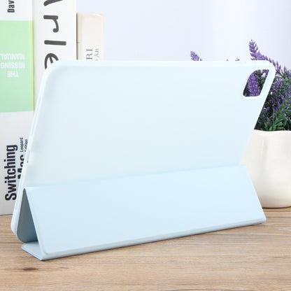 For iPad Pro 13 2024 GEBEI 3-folding Holder Shockproof Flip Leather Tablet Case(Sky Blue) - iPad Pro 13 2024 Cases by GEBEI | Online Shopping UK | buy2fix