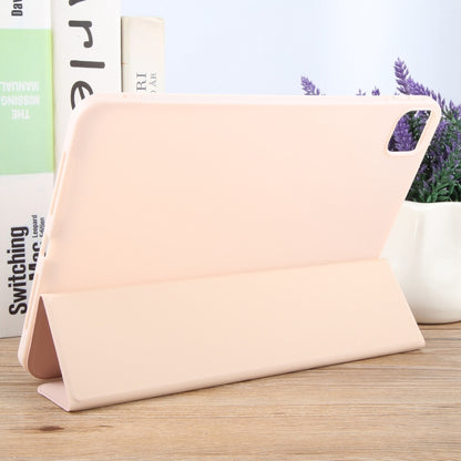 For iPad Pro 13 2024 GEBEI 3-folding Holder Shockproof Flip Leather Tablet Case(Pink) - iPad Pro 13 2024 Cases by GEBEI | Online Shopping UK | buy2fix