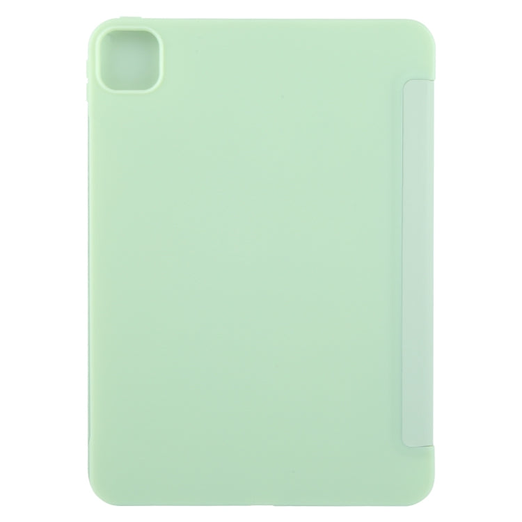 For iPad Pro 13 2024 GEBEI 3-folding Holder Shockproof Flip Leather Tablet Case(Green) - iPad Pro 13 2024 Cases by GEBEI | Online Shopping UK | buy2fix