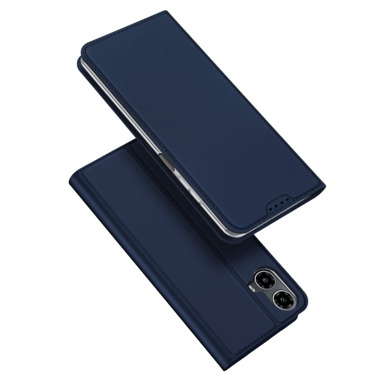 For Motorola Moto G34 DUX DUCIS Skin Pro Series Flip Leather Phone Case(Blue) - Motorola Cases by DUX DUCIS | Online Shopping UK | buy2fix