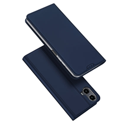 For Motorola Moto G34 DUX DUCIS Skin Pro Series Flip Leather Phone Case(Blue) - Motorola Cases by DUX DUCIS | Online Shopping UK | buy2fix