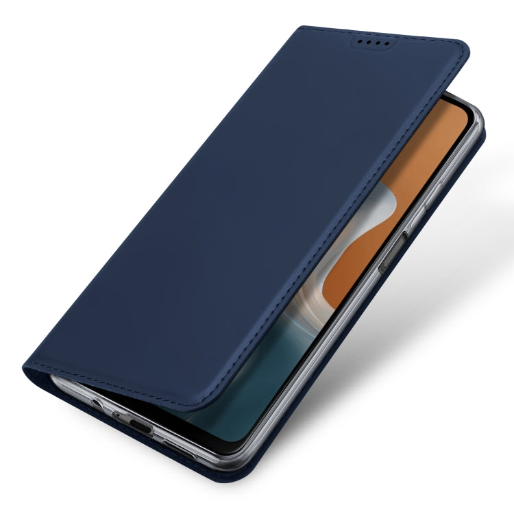 For Motorola Moto G34 DUX DUCIS Skin Pro Series Flip Leather Phone Case(Blue) - Motorola Cases by DUX DUCIS | Online Shopping UK | buy2fix