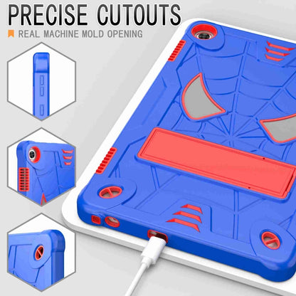 For Lenovo Tab M10 3rd Gen Spider Texture Silicone Hybrid PC Tablet Case with Shoulder Strap(Blue + Red) - Lenovo by buy2fix | Online Shopping UK | buy2fix