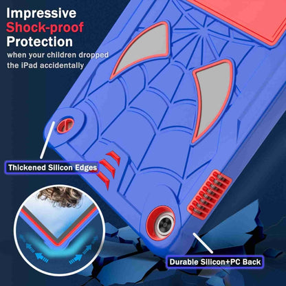 For Lenovo Tab M10 3rd Gen Spider Texture Silicone Hybrid PC Tablet Case with Shoulder Strap(Blue + Red) - Lenovo by buy2fix | Online Shopping UK | buy2fix