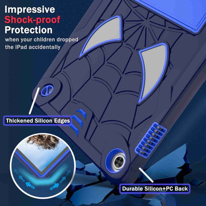 For Lenovo Tab M10 3rd Gen Spider Texture Silicone Hybrid PC Tablet Case with Shoulder Strap(Navy Blue + Blue) - Lenovo by buy2fix | Online Shopping UK | buy2fix