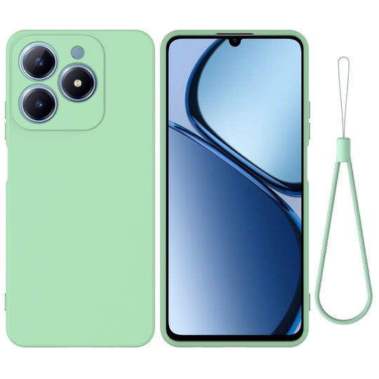 For Realme C61 Global Solid Color Liquid Silicone Dropproof Full Coverage Phone Case(Green)