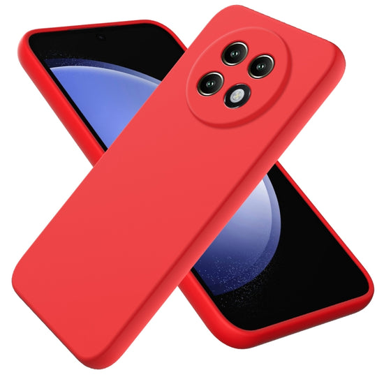 For Realme 13+ Solid Color Liquid Silicone Dropproof Full Coverage Phone Case(Red)