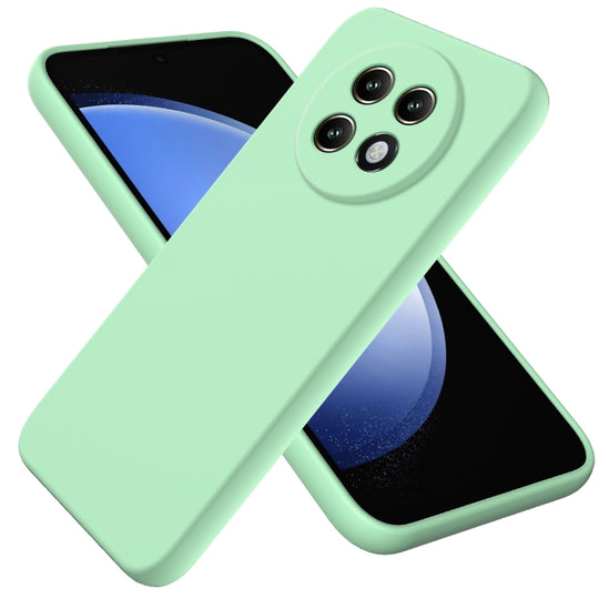 For Realme 13+ Solid Color Liquid Silicone Dropproof Full Coverage Phone Case(Green)